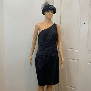 David’s Bridal Size 10 Srilanka One Shoulder Slimming Black